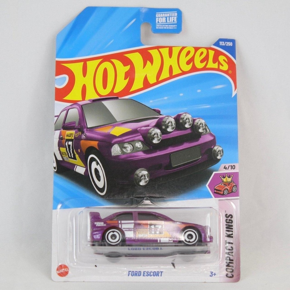 Hot Wheels Purple Ford Escort Toy Car - NEW